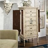 Hooker Furniture Seven Seas Flip Top Jewelry Chest in Off White 500-50-698