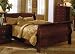 Eastern King Size Bed - Traditional Cherry Brown Finish