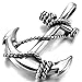 IINBLUE Anchor Necklace for Men Women Stainless Steel Pendant Sailor Nautical Navy Anchor Cross Style Jewelry Friends Birthday Gift with 23 Inches Chain (silver color)