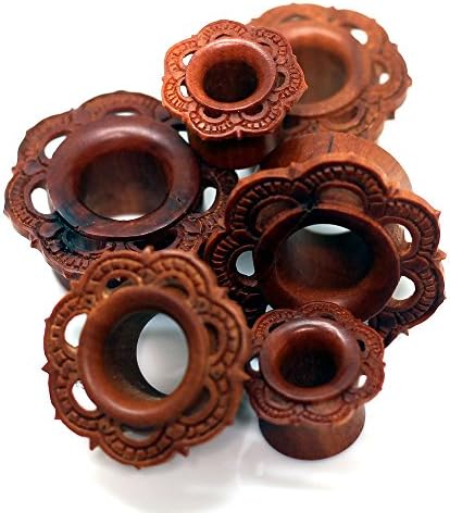Organic Flora Flower Ear Tunnels Plugs (7/8" - 22mm)