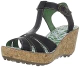 FLY London Women's Gold Ankle-Strap Sandal
