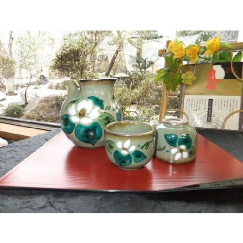 【九谷焼】晩酌セット『白花』　　還暦祝い・退職祝い・お祝い・お返し・ご贈答用に / 九谷良山