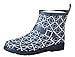 Capelli New York Women's Buckle Accent Waterproof Printed Rain Boots