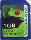 1 GB SD green memory SD Card 60x Retail