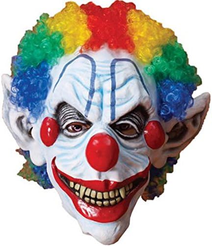 Scary Masks For Halloween With Wig For Adult Evil Spooky Clown Hair Mask Scary Creepy Costume Full Over The Head Face Protective Latex Nylon One Size Halloween Accessory