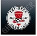 Tri-Star Red Hat Gasoline Gas Pump Fuel Station Vintage Sticker Decal