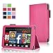 Kindle HD 7 Case - Exact Amazon Kindle Fire HD 7 4th Gen Case [PRO Series] - Premium PU Leather Folio Case for Amazon Kindle Fire HD 7 4th Generation (2014) Hot Pink