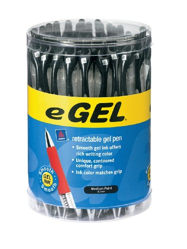 Avery eGEL Retractable Pen, Black 23558