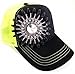 Womens Olive & Pique Black & Neon Rhinestone Flower Trucker Cap