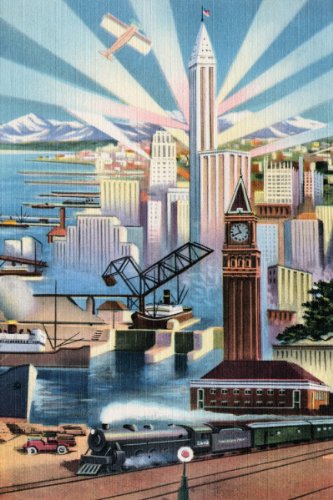 Art Poster, The Modern Deco Empire - 12x18