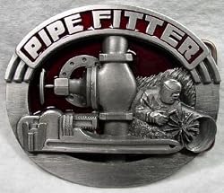 Pipe-fitter (Occupation) Enamel Pewter Buckle