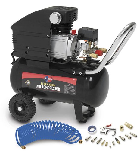 All Power America APC4016-A 3.5 Horsepower 6 Gallon 115 PSI Air Compressor With 11 Accessories