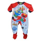 Sesame Street - Toddler Boys Sesame Street Footed Blanket Sleeper, Red, Navy (Size 2T) Image