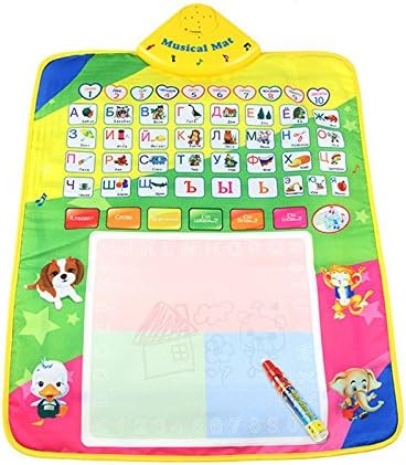 Russian Alphabet Play Mat Magic Pen Water Drawing Baby Musical Mat Toy Crawling Carpet Christmas Gift for Baby Child Toddler