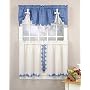 Country Yellow and White Gingham Tie-up Valance Curtain Tier Set