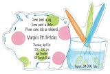 Paint A Pig Party Invitations Paint A Pig Party Invitations