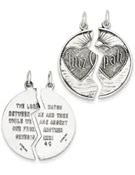 Sterling Silver Antiqued Mizpah Charm