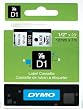 DYMO Labeling Tape, &frac12;" x 23', Black Print on White Tape (45013) D1 Label Cassette, Split Back Easy Peel Adhesive