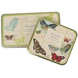 Butterfly crafting combination set: Rubber stamps in tin and Stickers in Tin Set