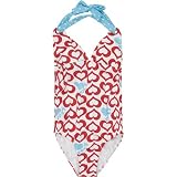 ROXY Heart N Soul Girls Swimsuit - White/Red