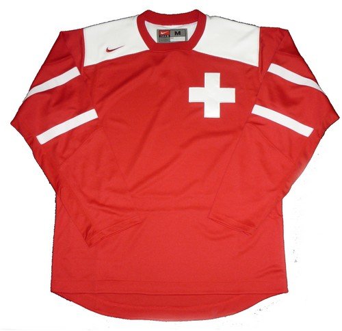 2010 Olympics TEAM SWITZERLAND Nike SEWN Jersey