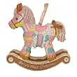 3" "Baby's First Christmas" Rocking Horse Ornament For A Girl #140172