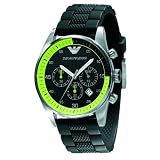 Emporio Armani Watch, Mens Chronograph Black Silicone Strap AR5865 by Emporio Armani