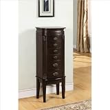 Powell Italian Influenced Transitional Espresso Jewelry Armoire