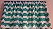 Handmade in the USA Pretty Window Curtain UNLINED Valance made from Cotton fabric (please see all pics and note this teal is greenish) Teal Chevron