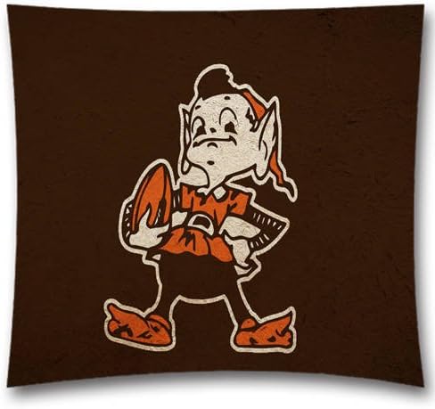 NFL Couch Pillows,Cleveland Browns Cotton Linen Throw Pillows,Custom Pillows For NFL Sport Team Fans,Cover Size:18x18Inch(45x45CM),