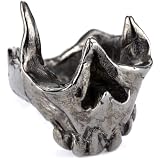 CHRISHABANA Open Wide Skull Gunmetal Plated Brass R