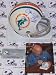 Creative Sports AMHMD2-SCOTT Jake Scott Hand Signed Miami Dolphins 2-Bar Mini Helmet