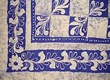 Patchwork Batik Tapestry-Bedspread-Beach-Picnic-Blue