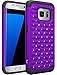 Galaxy S7 Edge Case, Tauri Studded Rhinestone [Crystal Bling] Hybrid Defender Armor Protective Case Cover For Samsung Galaxy S7 Edge - Purple