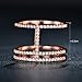 Redbarry Tri-circles Wheel Micro Cubic Zircon Paved Mid Finger Rings (2 Tone)