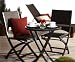 Strathwood Ritta All-Weather Wicker 3-Piece Bistro Set, Dark Gray