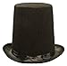 Honest Abe Lincoln Men's 8 Inch Black Felt Stovepipe Top Hat