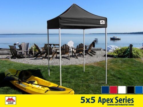 Premier Tents 5'x5' Apex Series Canopy with Aluminum Frame (Black)
