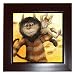 Framed Tile of Where The Wild Things Are Art Deco (Moishe and Max)