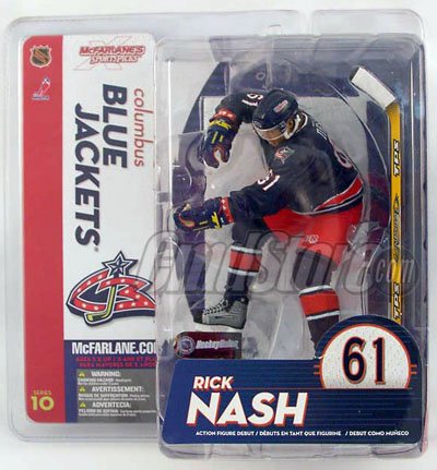 McFarlane Toys NHL Sports Picks Series 10 Action Figure Rick Nash(Columbus Blue Jackets) Blue Jersey Variant