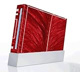 Red Feather Decorative Protector Skin Decal Sticker for Nintendo Wii Consol ....