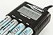 ANSMANN Powerline 4 Pro Battery Charger with Display Capacity Test & Discharge function for AAA/AA/USB + 4-Pack MaxE Pro AA