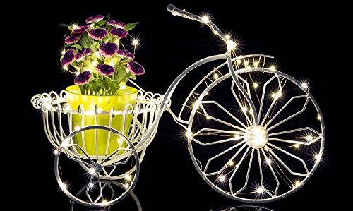 KINGLUX Decorative Indoor Christmas Party String Lights Starry lights flexible string Silver Wire Lights for Wedding Bedroom Holiday Pub Club,Time Setting Cool white 6000K 32.8FT/10M