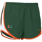 Nike Miami Hurricanes Green Ladies Tempo Shorts