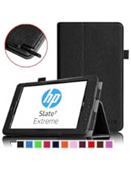 PC Accessory: Fintie HP Slate 7 Extreme (Model 4400) Folio Case - Premium Leather Stand Cover with Stylus Loop for HP Slate 7 Extreme Android Tablet (3 Year Manufacturer Warranty) - Black - Fintie
