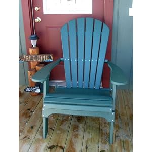 Forever Phat Tommy Folding Poly Wood Adirondack Chair - Green by