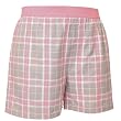 FALSE FLY - Gray Pink Sparkle Glitter Tartan Plaid Check Cotton Flannel Plaid check boxers boxer shorts exposed waist false fly
