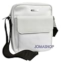 Salvatore Ferragamo White Canvas Flight Bag 24-6532WH-BR