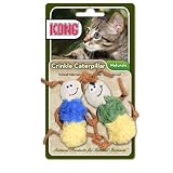 KONG Naturals Crinkle Caterpillars Cat Toy ,Colors Vary