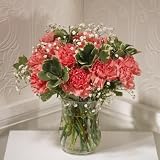 from SendaBunch 15 Beautiful Pink Carnations with Gyp and Greenery
